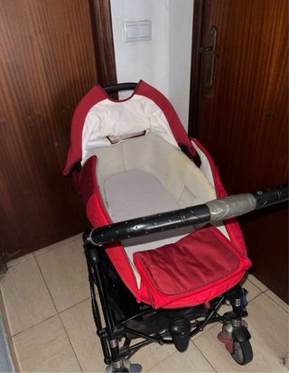 Carrito Bebé 3 Piezas Rojo