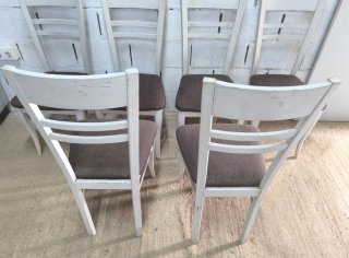 Juego 6 Sillas Madera Tapizadas