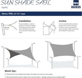 HAIKUS Toldo Vela Sombra Triangular Exterior