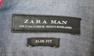 LOTE 48°: 1 Camisa Zara Man, 1 Camiseta Columbia.