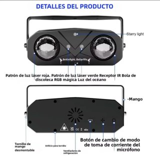 Luces discoteca luces fiesta DJ LED RGB