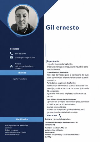 Meofrezco para trabajar en diversas tareas almeria