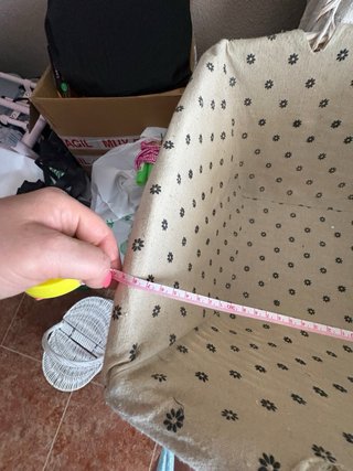 Cesta cuadrada con tela floral