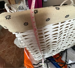 Cesta cuadrada con tela floral