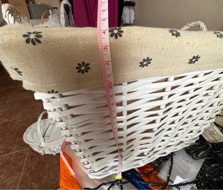 Cesta cuadrada con tela floral