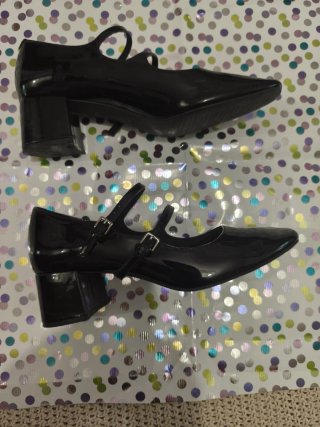 Zapatos charol negros mujer