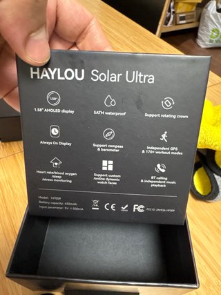 Reloj Haylou Solar Ultra Marrón/Negro