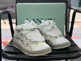 Lanvin Curb Sneakers Grises y Blancas