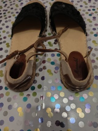 Alpargatas Murambo Mujer Negro Beige