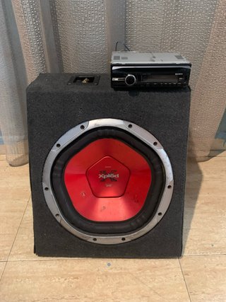 Subwoofer Sony Xplod + Radio Sony