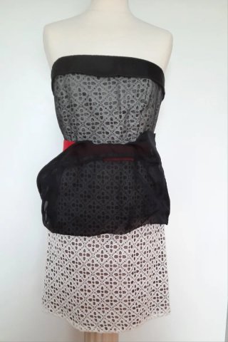 Vestido Verano Fiesta Negro de seda T.40