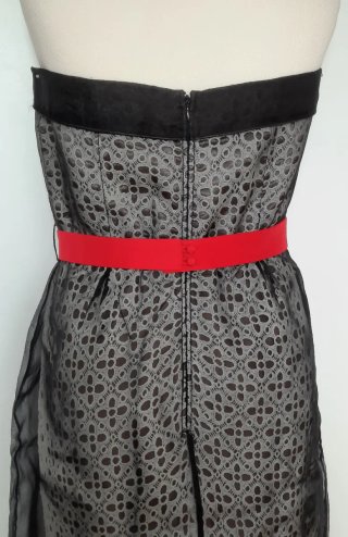 Vestido Verano Fiesta Negro de seda T.40