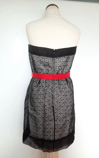 Vestido Verano Fiesta Negro de seda T.40