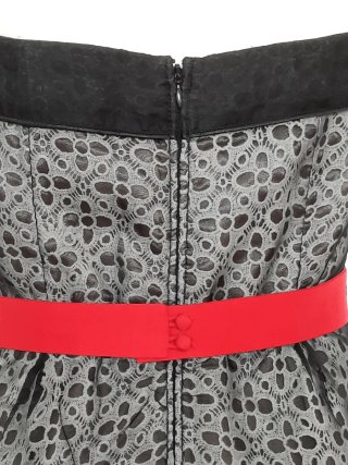 Vestido Verano Fiesta Negro de seda T.40