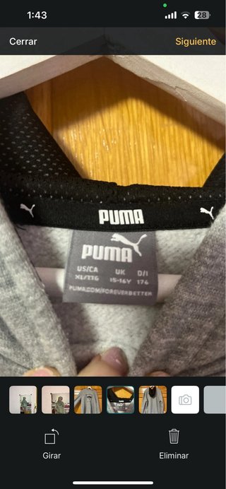 Sudadera Puma Gris