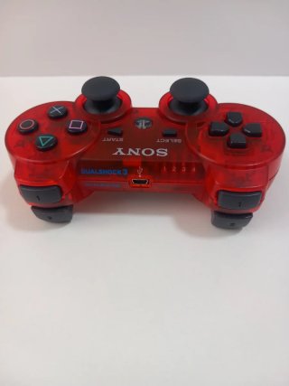 Mando ps3 rojo traslúcido.