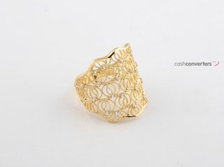 anillo oro 18k con piedra con circonita t. 12 (16,56 mm)