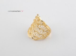 anillo oro 18k con piedra con circonita t. 12 (16,56 mm)