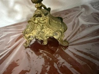 Candelabro vintage dorado metal