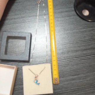 Collana Argento 925 Delfino Smaltato Blu