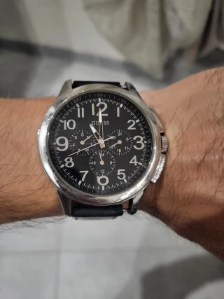 Orologio Guess Uomo Nero/Argento