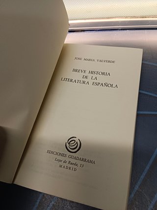 libro Breve historia de la literatura española