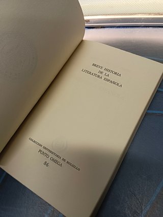 libro Breve historia de la literatura española