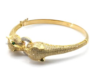pulsera oro 18k con piedra con circonita