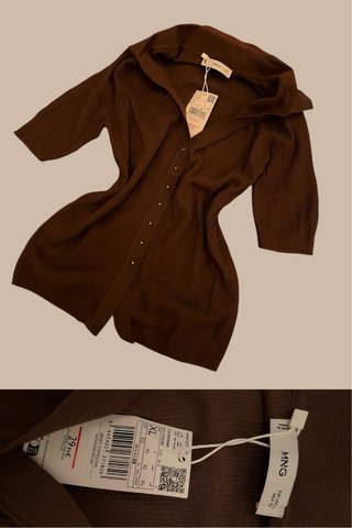 Jersey Mango Marrón Manga Corta XL