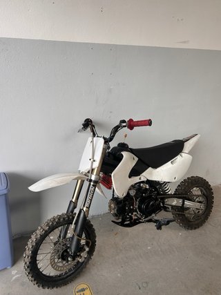 Pit Bike Motocross Blanca y Negra