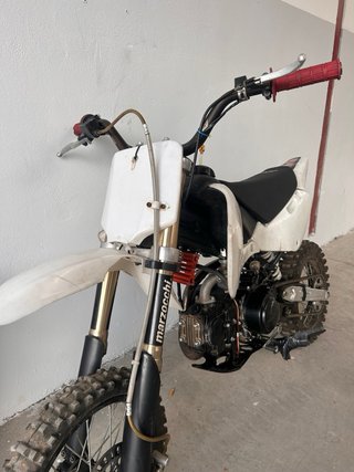 Pit Bike Motocross Blanca y Negra