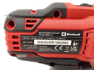 taladro a bateria einhell te-cd 18/44 li-i