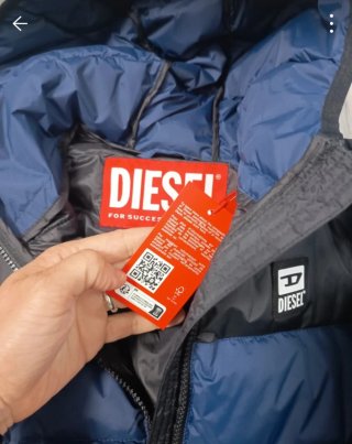 Abrigo Diesel Talla 10 Años Azul y Negro
