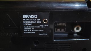 Irradio RCL-68A Radio Fm-Sveglia-Cassette Vintage