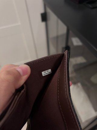 Billetero Chanel Negro Acolchado