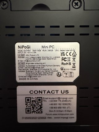 Mini PC Nipogi Ak1 Pro Negro/Plata