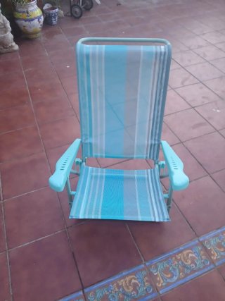 Silla de playa plegable multicolor