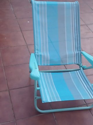 Silla de playa plegable multicolor
