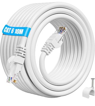 Cable de Red Cat 6 10M Blanco