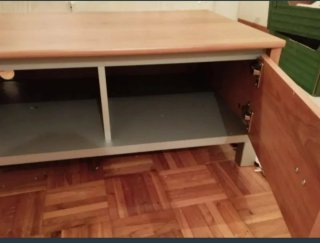 Mueble salón TV madera y metal