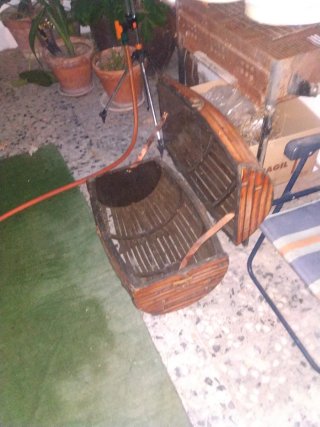 Barril Baúl Decorativo Bambú y Madera