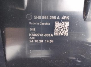 Rejilla aireadora 5h0864298a volkswagen golf 4148