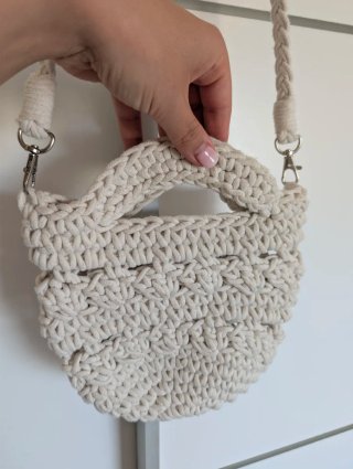 Bolso crochet blanco
