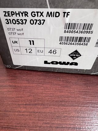 Botas Lowa Zephyr Talla 46 Gore-Tex