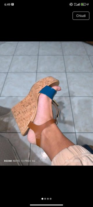 Zeppe blu e marrone