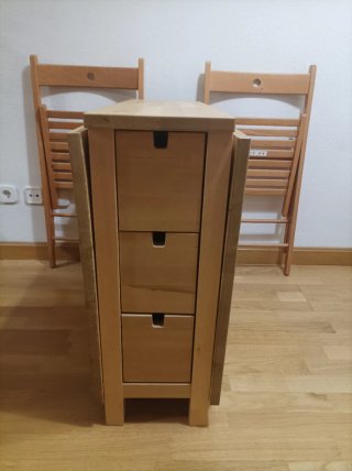 Mesa extensible madera con 4 sillas