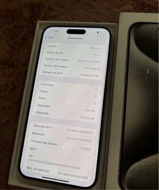 iPhone 15 Pro Max 256GB Blanco