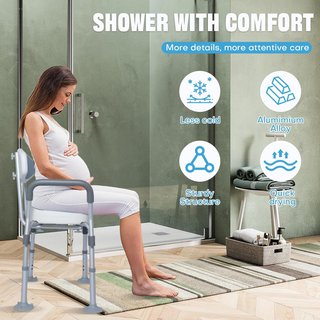 BOSTAR Silla Ducha U 5 Alturas 136kg Respaldo