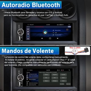 HEXINEX AutoRadio 6.36'' 1DIN CarPlay AndroidAuto