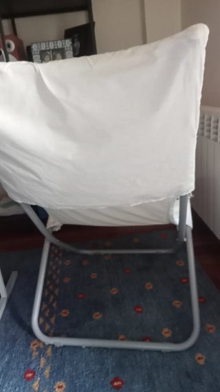 Silla plegable tela y metal